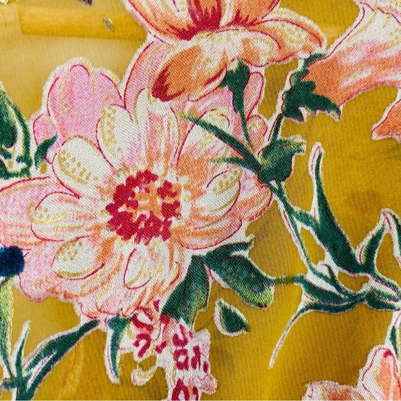 Free People Floral Yellow Kimono Top - Picture 10 of 11
